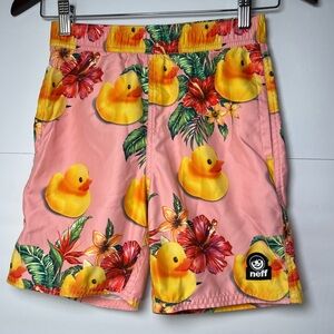 Neff Holiday Duck Hot Tub Men’s Swim Trunks Shorts Small